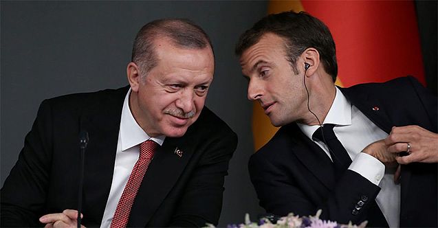 Erdoğan, Macron’la görüştü